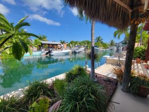 a view of a river with boats in the water at Blue Gem in Key West