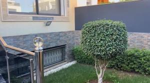a plant in front of a building with a fireplace at YourHome in Casablanca
