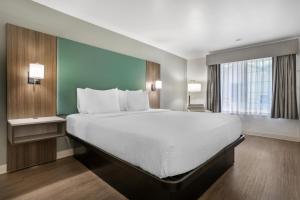 a hotel room with a large bed and a window at Best Western Plus Riviera in Menlo Park +27 photos