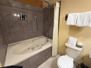 a bathroom with a bath tub and a toilet at The O'Brien Riverwalk Hotel, Trademark Collection by Wyndham in San Antonio