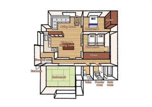 a floor plan of a house at Cove琴平 - 1組貸切 最大8名 こんぴらさん徒歩すぐ in Kotohira