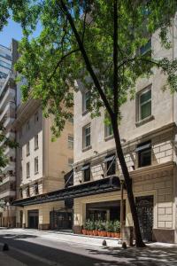 a building on a city street with a tree at Casa Lucia member of Meliá Collection in Buenos Aires