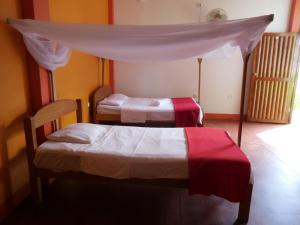 Postel nebo postele na pokoji v ubytování Tambopata Hostel