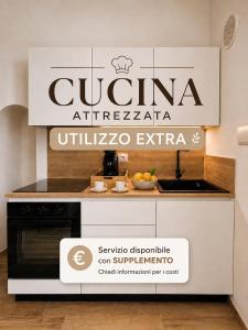 a sign for a culinary institute of america in a kitchen at Domus Regina Sforza in Capurso +4 photos