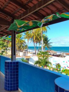 a view of the beach from a resort bar at Casa beira mar com piscina Coruripe Povoado Miai de cima in Coruripe