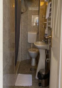 a bathroom with a toilet and a sink at Villa Old Mariner in Kotor +24 photos