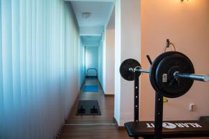 Fitness centrum a/nebo fitness zařízení v ubytování Hotel Apollo