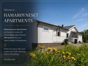 a flyer for a house with a house at Risøyhamn Sjøhus AS in Risøyhamn