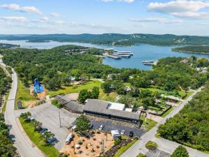 an aerial view of a harbor with boats in the water at Suites at Waterside in Branson