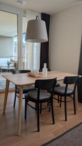 Et opholdsområde på Valo Central - Wohnung mit Arbeitsplatz am Zürichsee