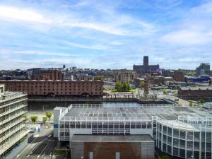 a view of a city with a building at Pullman Liverpool in Liverpool
