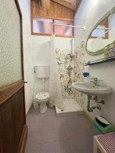 a bathroom with a toilet and a sink at B&B Mulini Venturi in Saludecio +26 photos