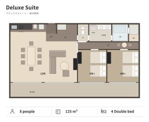 a floor plan of a house at Apartment Hotel 11 Shinsaibashi 9 in Osaka