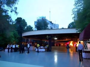 a group of people standing outside of a building at Ohris Baseraa in Hyderabad