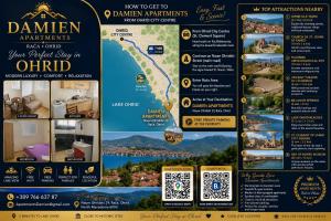 a brochure for a hotel in a resort at DAMIEN apartments in Ohrid