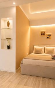 a bedroom with a bed in a room at Кошкарбаева 58 in Kokshetau