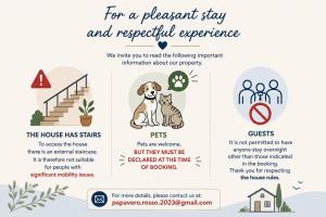 a brochure for a pleasant stay and respectful experience for a dog at PAPAVERO ROSSO in San Gimignano
