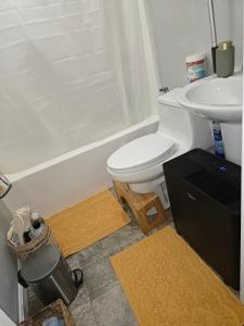 a bathroom with a toilet and a sink at MALE Only Shared Basement in Frederick +10 photos