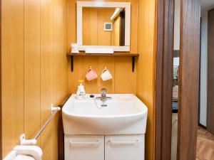 a bathroom with a white sink and a mirror at star in Osaka +13 photos
