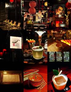 a collage of pictures of food in a restaurant at Atour Hotel Beijing Gulou Houhai - Free Night Snacks in Beijing