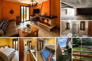 a collage of pictures of a house at Stef House in Rivisondoli
