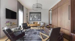 a living room with several chairs and a couch at Park James in Menlo Park