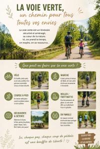 a flyer for a bike ride in the park at appartement de la voie verte in Hauterive