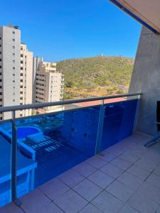 a balcony with a view of a city at Relaxe La cala in Villajoyosa
