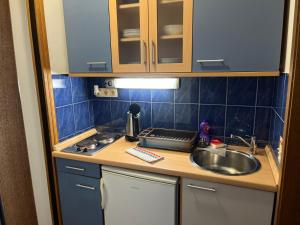a small kitchen with a sink and a counter at Villa Miranda - Croazia in Omiš +76 photos