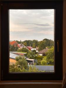 a view from a window of a town at Ferienwohnung mit Schminktisch 2OG in Gräfenhainichen