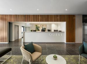 a lobby with a quest waiting room with chairs and a counter at Quest Goulburn North in Goulburn