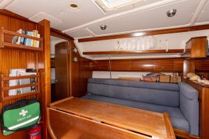a view of the backseat of an rv at Yacht Pipit - Unique Stay in Marina of Kavala in Kavála
