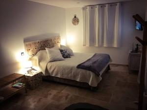 Postel nebo postele na pokoji v ubytování Au Charme de Pépiole