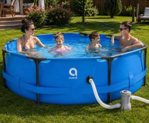 a group of people in a bluelatablelatable hot tub at Casa Maria in Curtea de Argeş