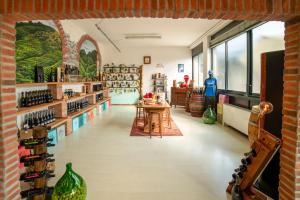 a room filled with lots of vases on display at Casa Delle Bollicine in Bigolino