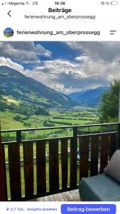 a picture of a view of a valley from a balcony at Ferienwohnung Oberprossegg in Matrei in Osttirol +30 photos