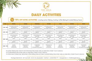 a screenshot of the sugar daily activities website at The Saga Hotel Hoi An in Hoi An
