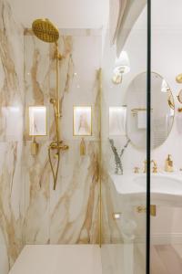a bathroom with a shower and a sink at Maison 31 - Unique Experience in Civitavecchia +233 photos
