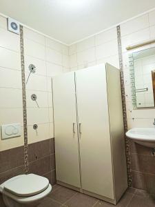 a bathroom with a toilet and a sink at Holiday Home Alegra in Podgora