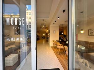 a store front window of a hotel apartment at Hotel Attaché in Vienna