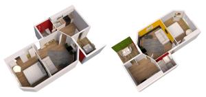 a rendering of a floor plan at MM Suites Reims Centre Terasse in Reims