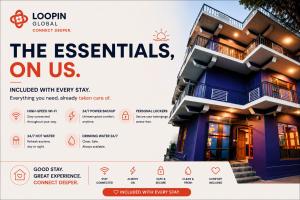 a flyer of a house for the essentials on us at Loopin Mcleodganj in McLeod Ganj