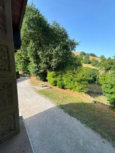 a view from a door of a driveway at Finca La Sierra in Abionzo +76 photos