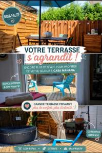 a flyer for a vite terraceace spa apartment at Casa Mahana spa in Saugnacq-et-Muret +13 photos