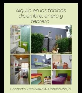a collage of pictures of a room at casa en toninas in Las Toninas