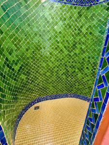 an overhead view of a net on a baseball field at Villa Jardin De l'Ocean in Aourir
