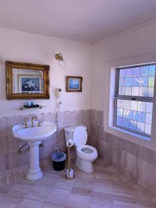 a bathroom with a sink and a toilet and a window at The Sterling Hotel in Sacramento +54 photos