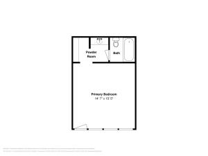 a floor plan of a tiny bathroom with a toilet at Laguna Reef #121 - Gone Coastal in Rockport +19 photos