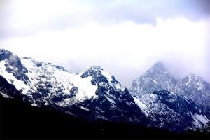山景或在旅馆看到的山景