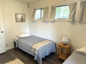 a bedroom with two beds and a window at Hidden Haven Cottages in Lake City